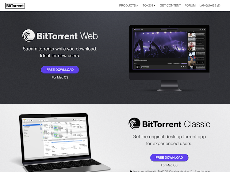 Screenshot of BitTorrent