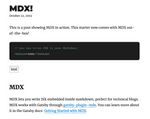 example post MDX