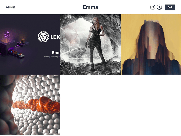 Screenshot of gatsby-starter-portfolio-emma