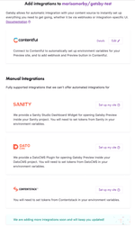 Seamless and manual CMS integrations in Gatsby Preview