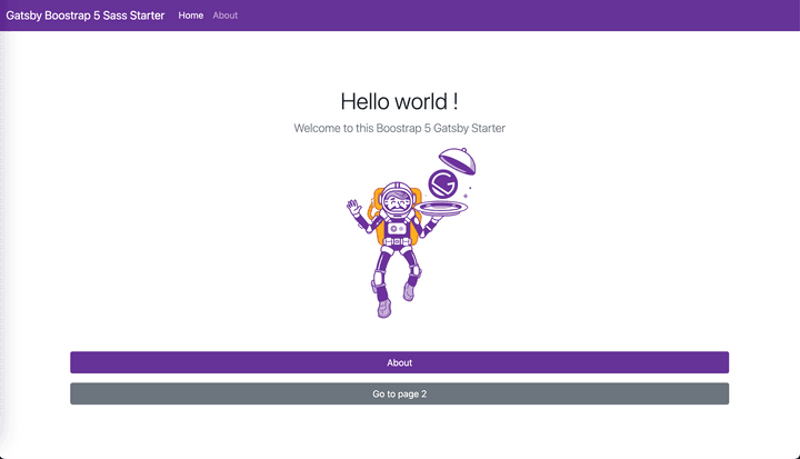 Screenshot of gatsby-starter-bootstrap-5