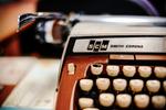 Typewriter on desk