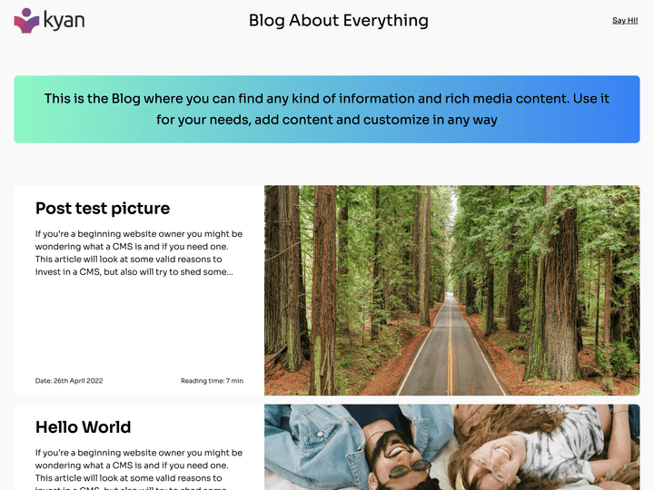 Screenshot of flotiq-gatsby-blog-1